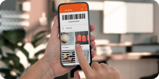 Screen der mobile-pocket Kundenkarten-App