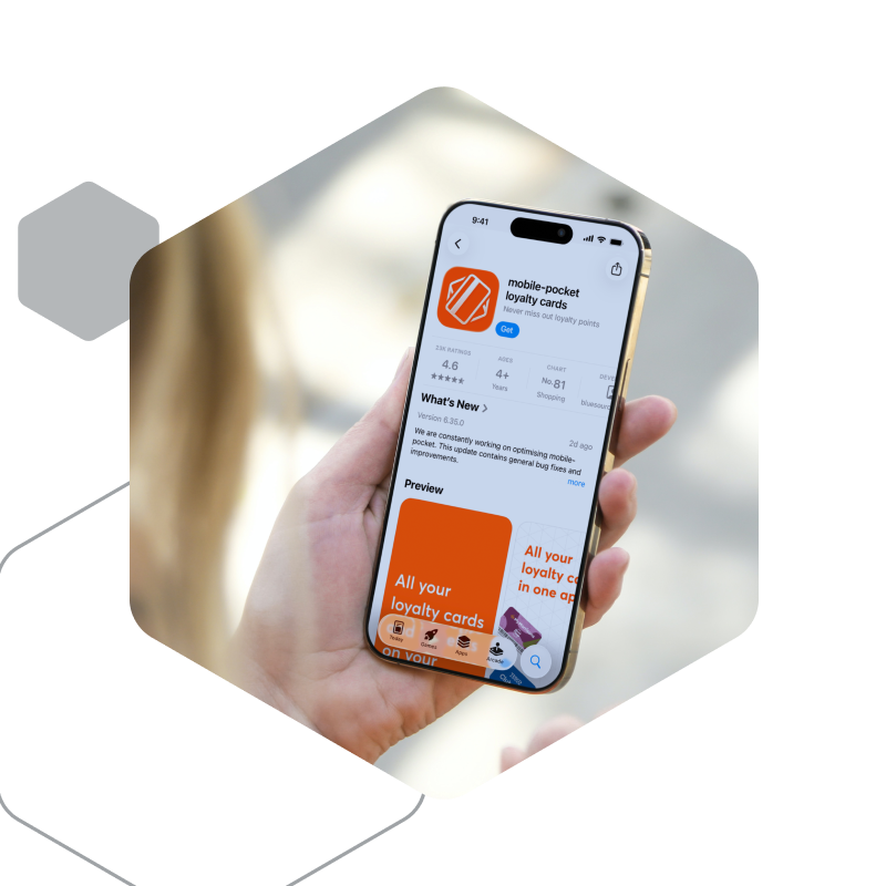 Screen showing mobile-pocket download in app store