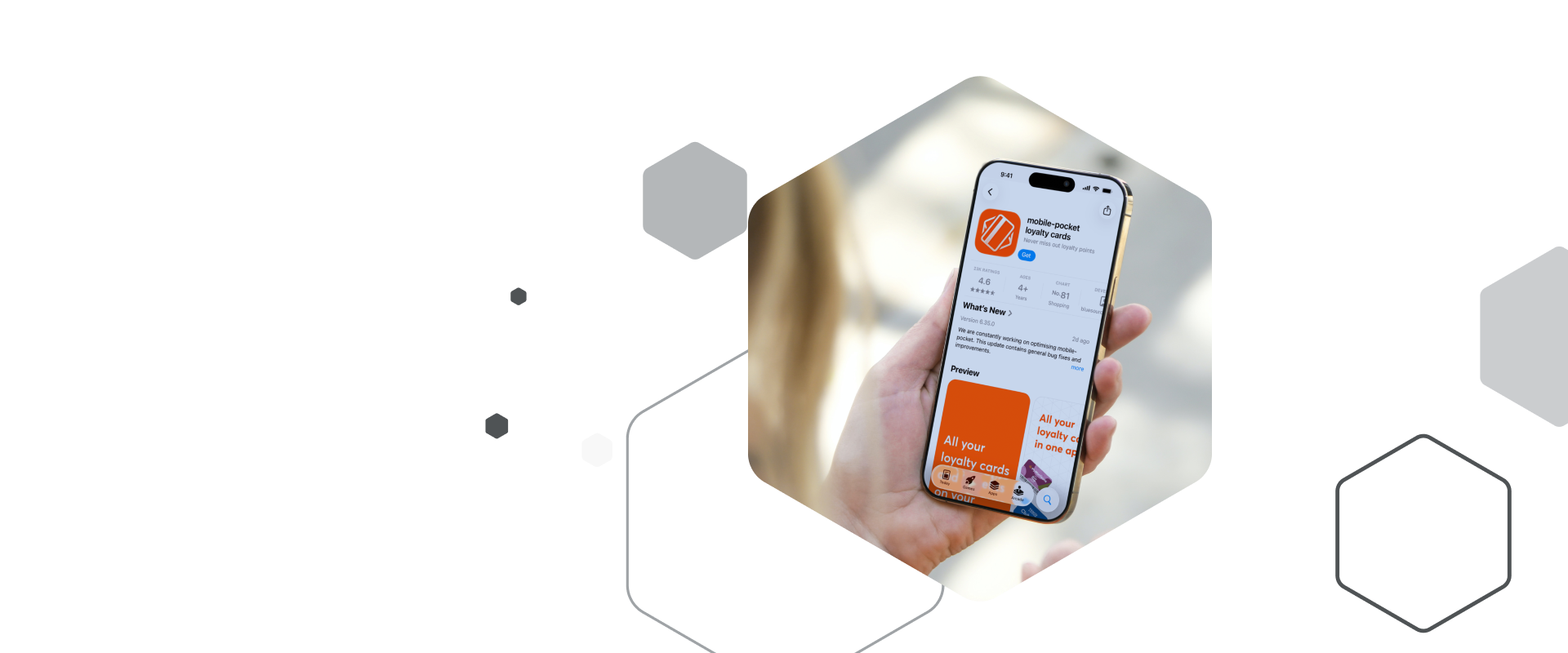 Screen showing mobile-pocket download in app store