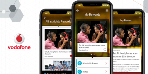 Screens der spanischen MyVodafone App für die mobile-pocket das Rewards-Programm implementiert hat